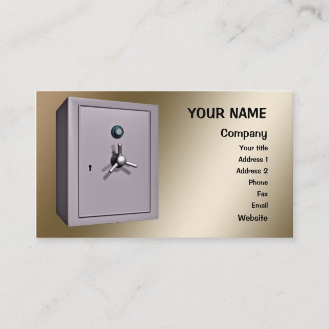 A 'safe' business card (Front)