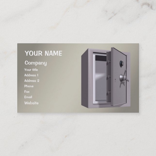 A 'safe' business card (Front)