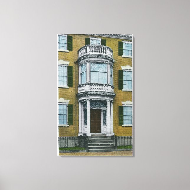 A Safford Porch, a Salem Doorway Canvas Print (Front)