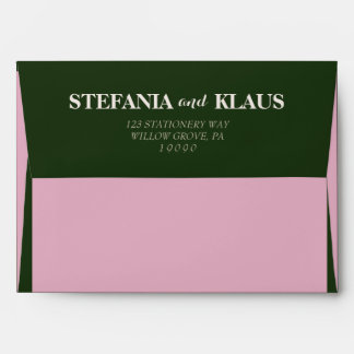 A Sage and Blush Modern Minimalist Envelope