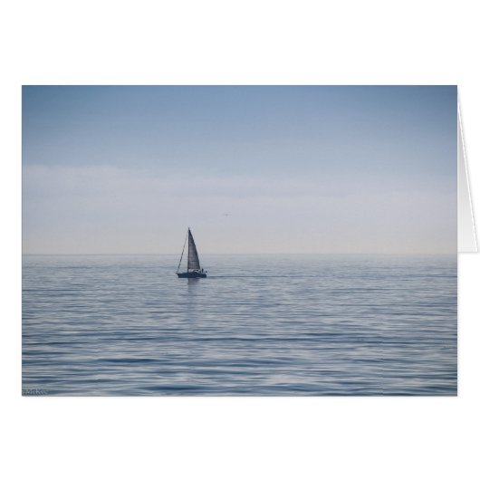 A Sailboat on a Calm Sea Cards (Front Horizontal)