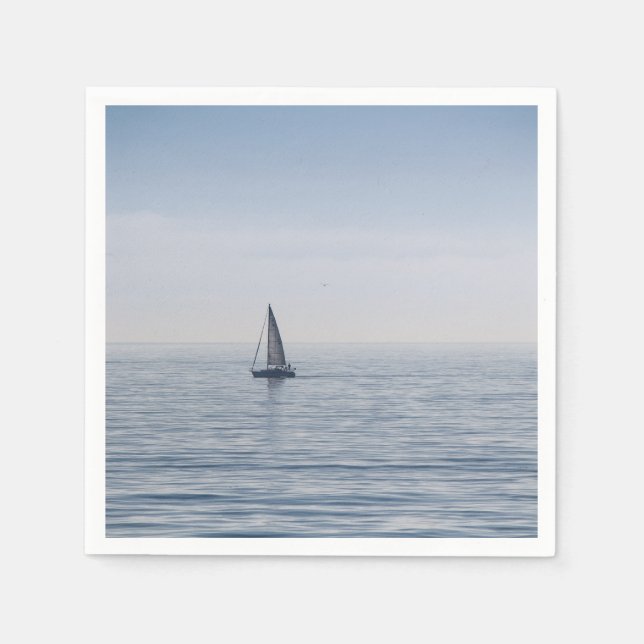 A sailboat on a calm sea napkins (Front)