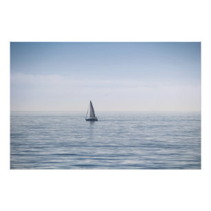 A Sailboat on a Calm Sea Photo Print