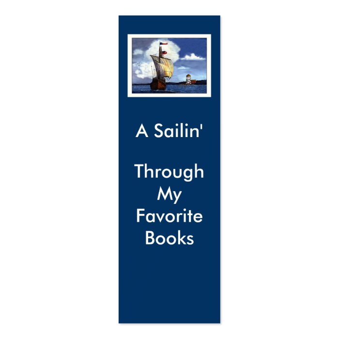 A Sailin', Through My Favorite Books Business Card Template