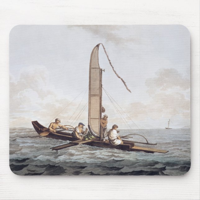 A Sailing Canoe of Otaheite Mouse Pad (Front)