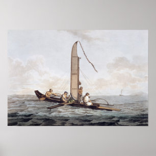 A Sailing Canoe of Otaheite Poster