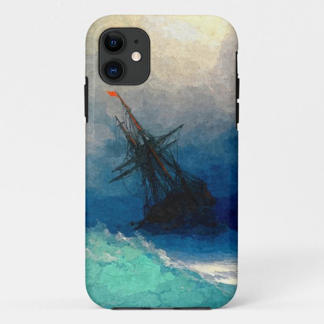 A sailing ship in a storm Case-Mate iPhone case (Back)