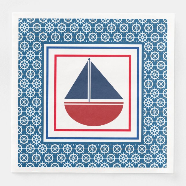 A Sailing We Go Paper Dinner Napkins (Front)