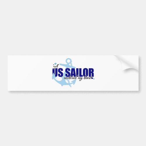 A Sailor Anchored My Heart Bumper Sticker