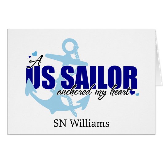 A Sailor Anchored My Heart Cards (Front Horizontal)