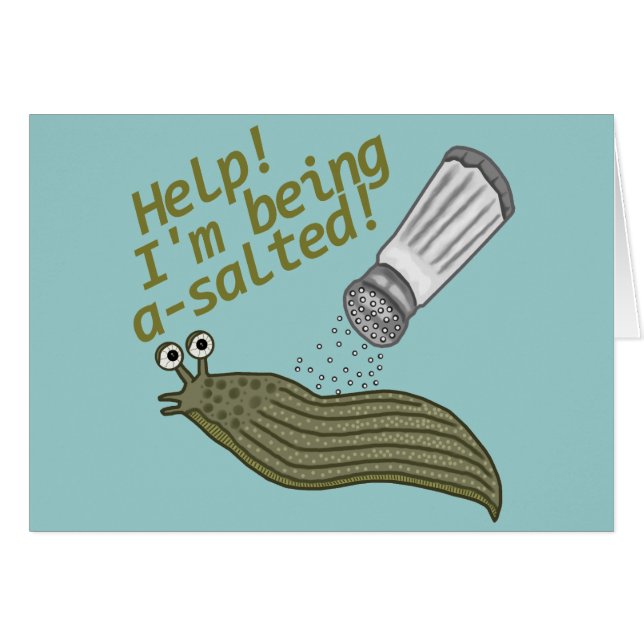 A Salted Slug Pun Cards (Front Horizontal)