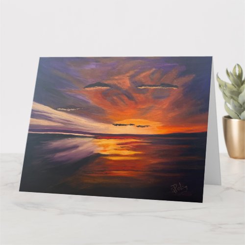 A San Diego Sunset Original by Gary Poling Card