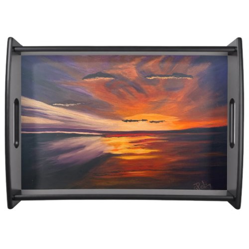 A San Diego Sunset Original by Gary Poling Serving Tray
