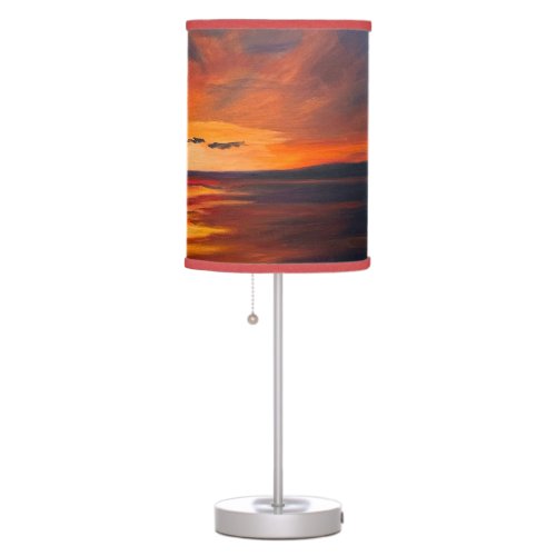 A San Diego Sunset Original by Gary Poling Table Lamp