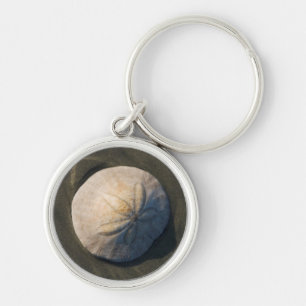 A Sand Dollar On The Beach Keychain