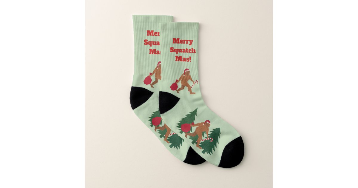 Bigfoot and Yeti Holiday Socks for Men - Shop Now