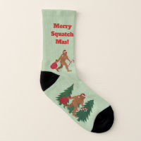 Bigfoot and Yeti Holiday Socks for Men - Shop Now