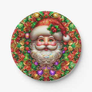 A SANTA'S CHRISTMAS ~ Cute ~ Paper Plates