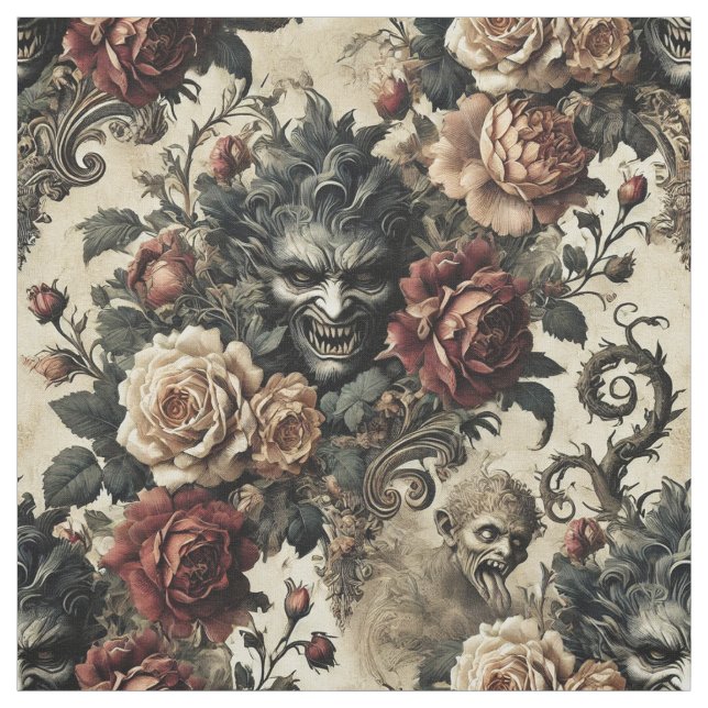 A Savage Sanctum – Gothic Statement Tile Fabric (Swatch)