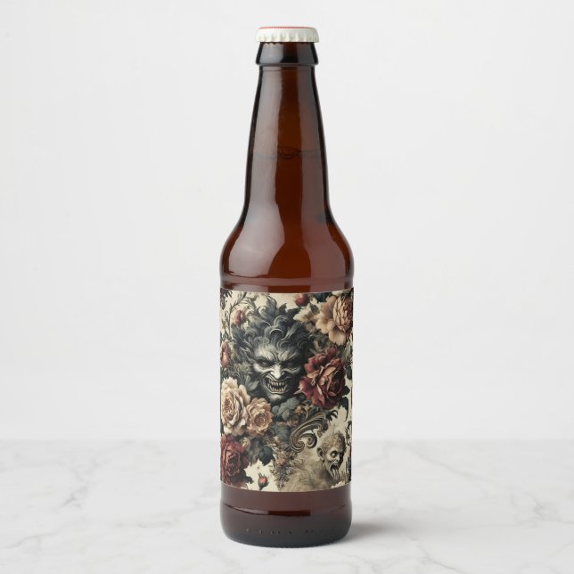 A Savage Sanctum – Gothic Victorian Design  Beer Bottle Label (Front)