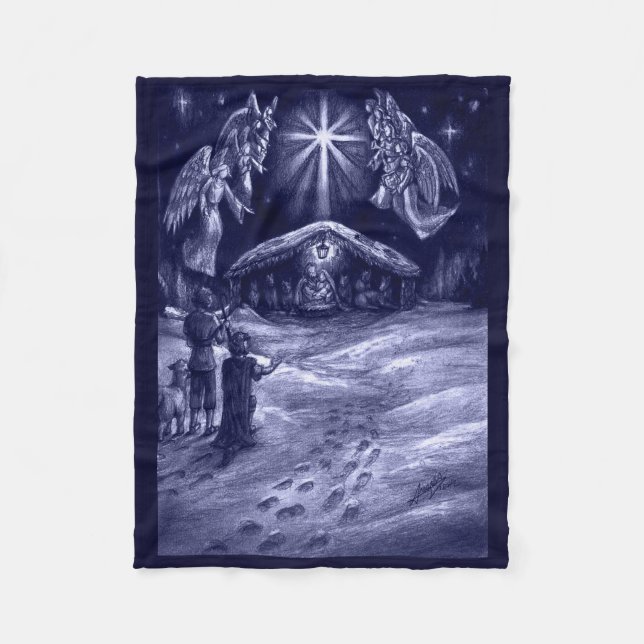 A Savior is Born! Fleece Blanket (Front)