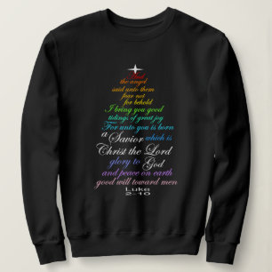 A Savior is Born Luke 2-11 Christmas Tree Shirts