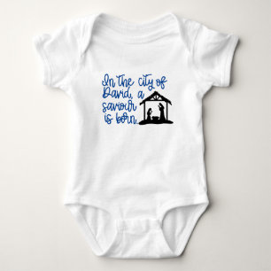 A Savior Is Born Nativity Baby Bodysuit