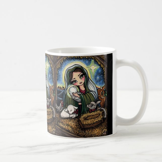 A Savior is Born Virgin Mary Nativity Christmas Coffee Mug (Right)