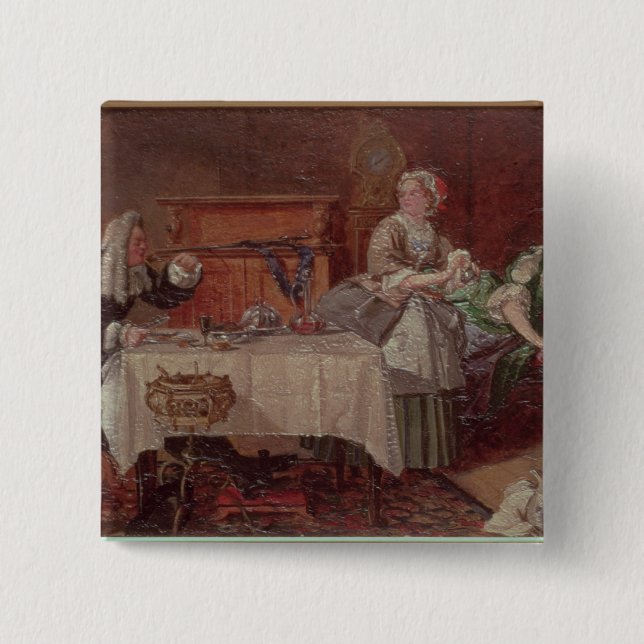 A Scene from 'Tartuffe' by Moliere, 1850 Pinback Button (Front)