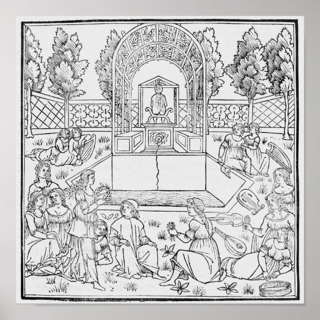 A Scene from the Decameron Poster (Front)