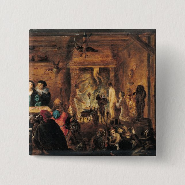 A Scene of Sorcery, 1633 Button (Front)