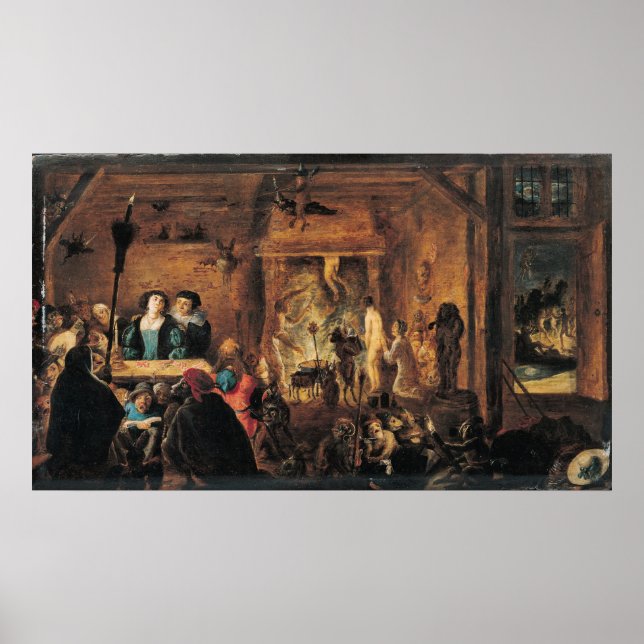 A Scene of Sorcery, 1633 Poster (Front)