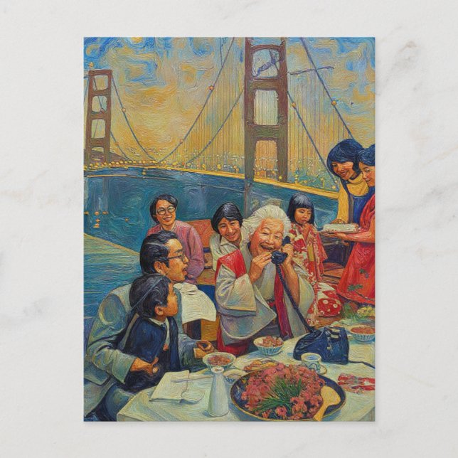 A Scenic Dinner at the Bridge Postcard (Front)