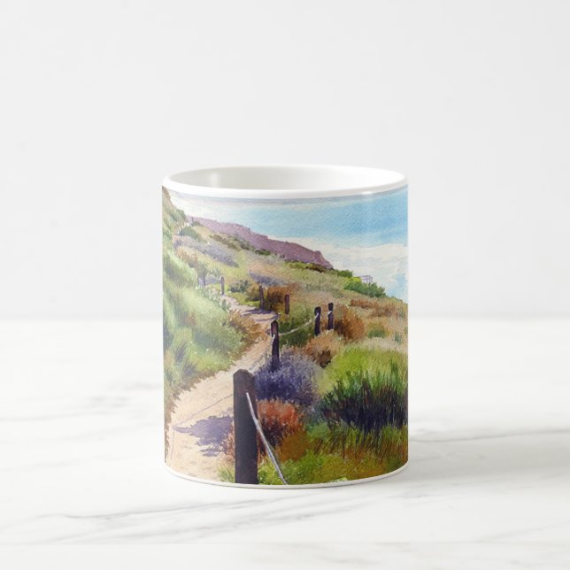 A scenic trail within Torrey Pines State Park Coffee Mug (Center)