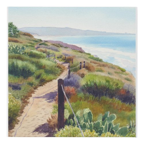 A scenic trail within Torrey Pines State Park Faux Canvas Print