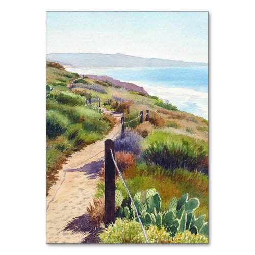 A scenic trail within Torrey Pines State Park Table Number