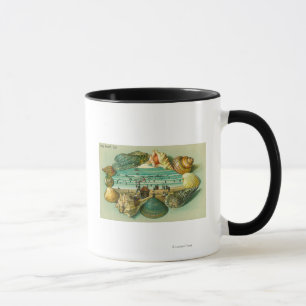 A Scenic View Bordered with Sea Shells Mug
