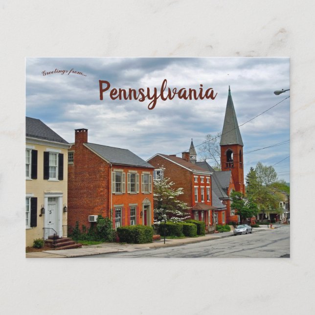 A Scenic View of Wrightsville Pennsylvania Postcard (Front)