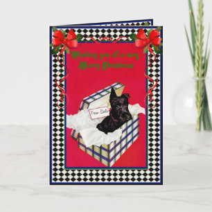 A Schnauzer Christmas Holiday Card