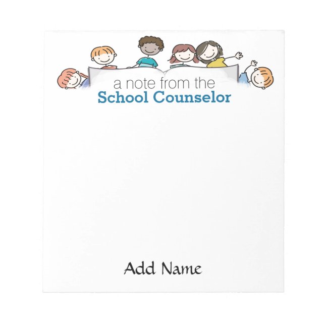 A School Counselor's Custom Notepad (Front)
