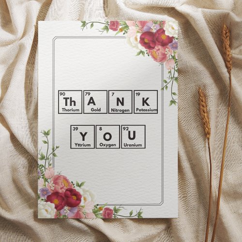 A Scientific Way of Expressing Appreciation Thank You Card