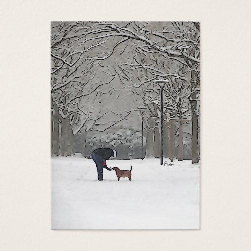 a scoop of snow business cards