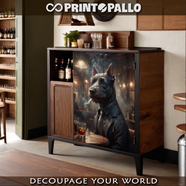 A Scott Terrier dog investigate in a pub in 1920 Tissue Paper (Creator Uploaded)