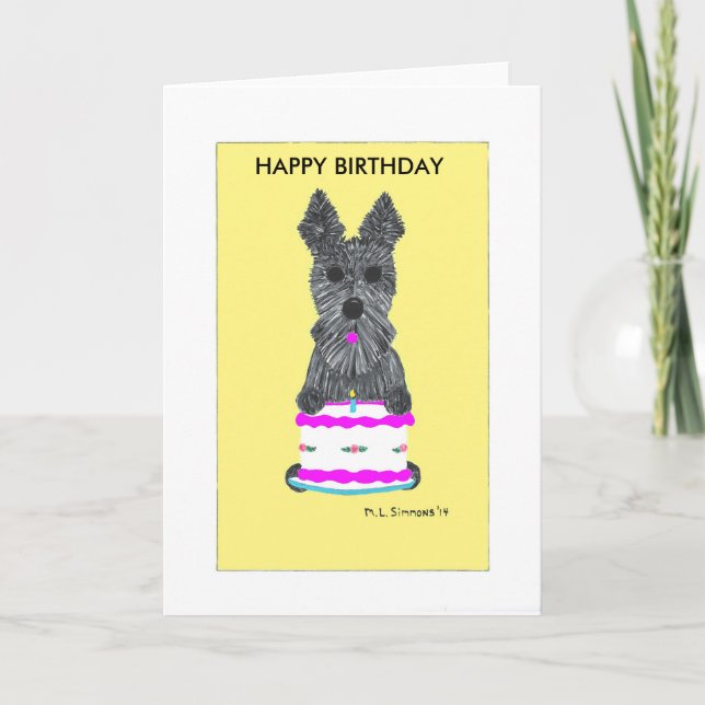 A SCOTTIE HAPPY BIRTHDAY CARD (Front)