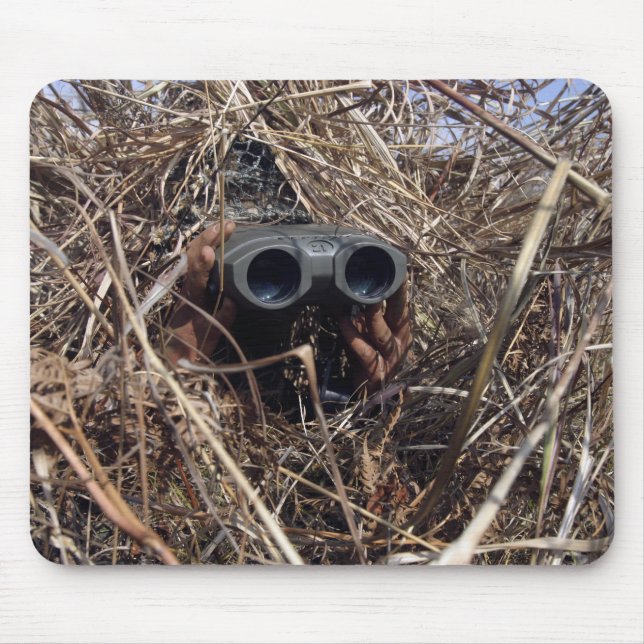 A scout observer practices observation techniqu 2 mouse pad (Front)