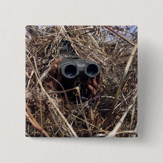 A scout observer practices observation techniqu 2 pinback button (Front)