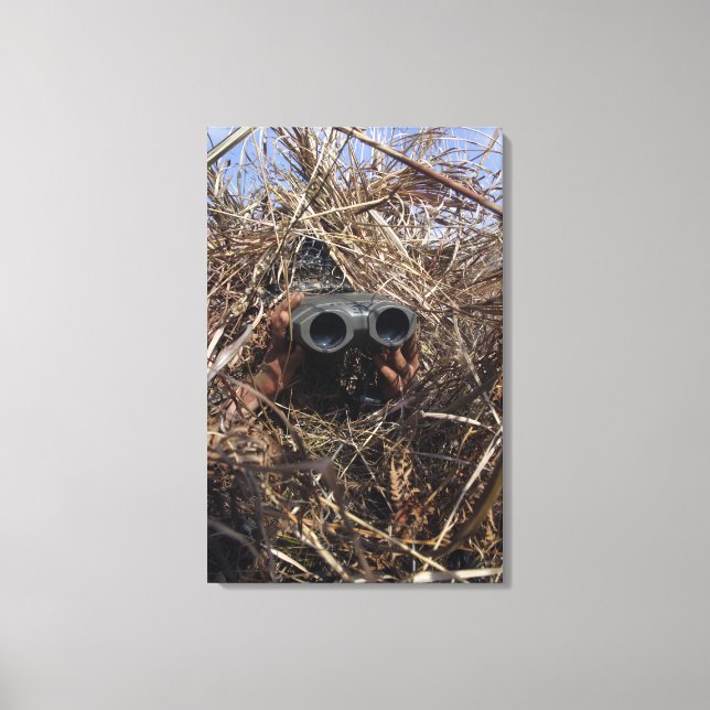 A scout observer practices observation techniqu canvas print (Front)