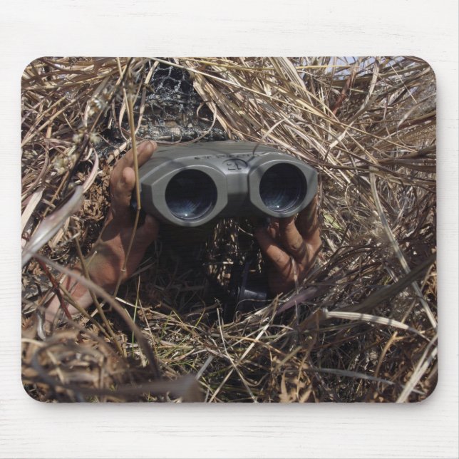 A scout observer practices observation techniqu mouse pad (Front)