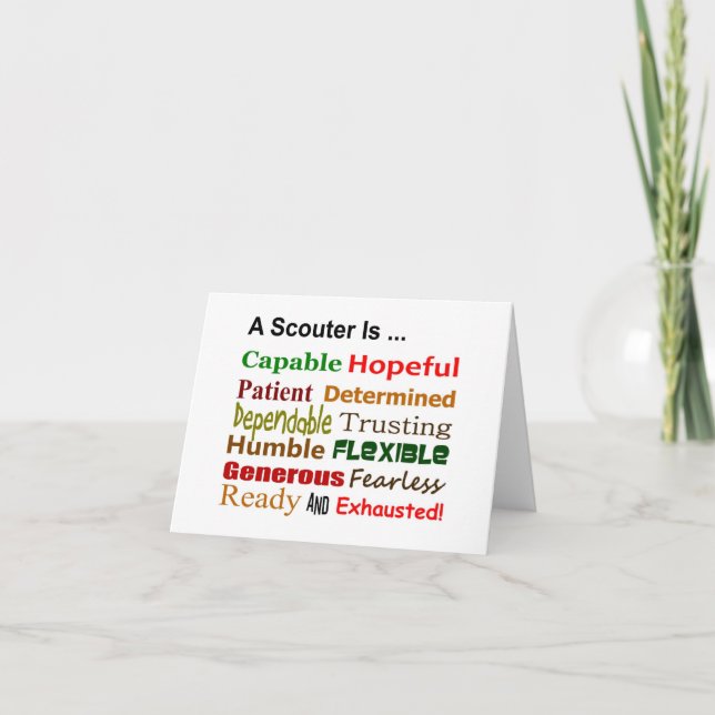 A Scouter Is.... Note Cards (Front)