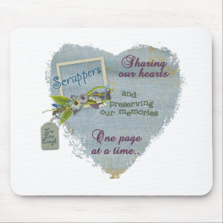 A scrappers heart mouse pad